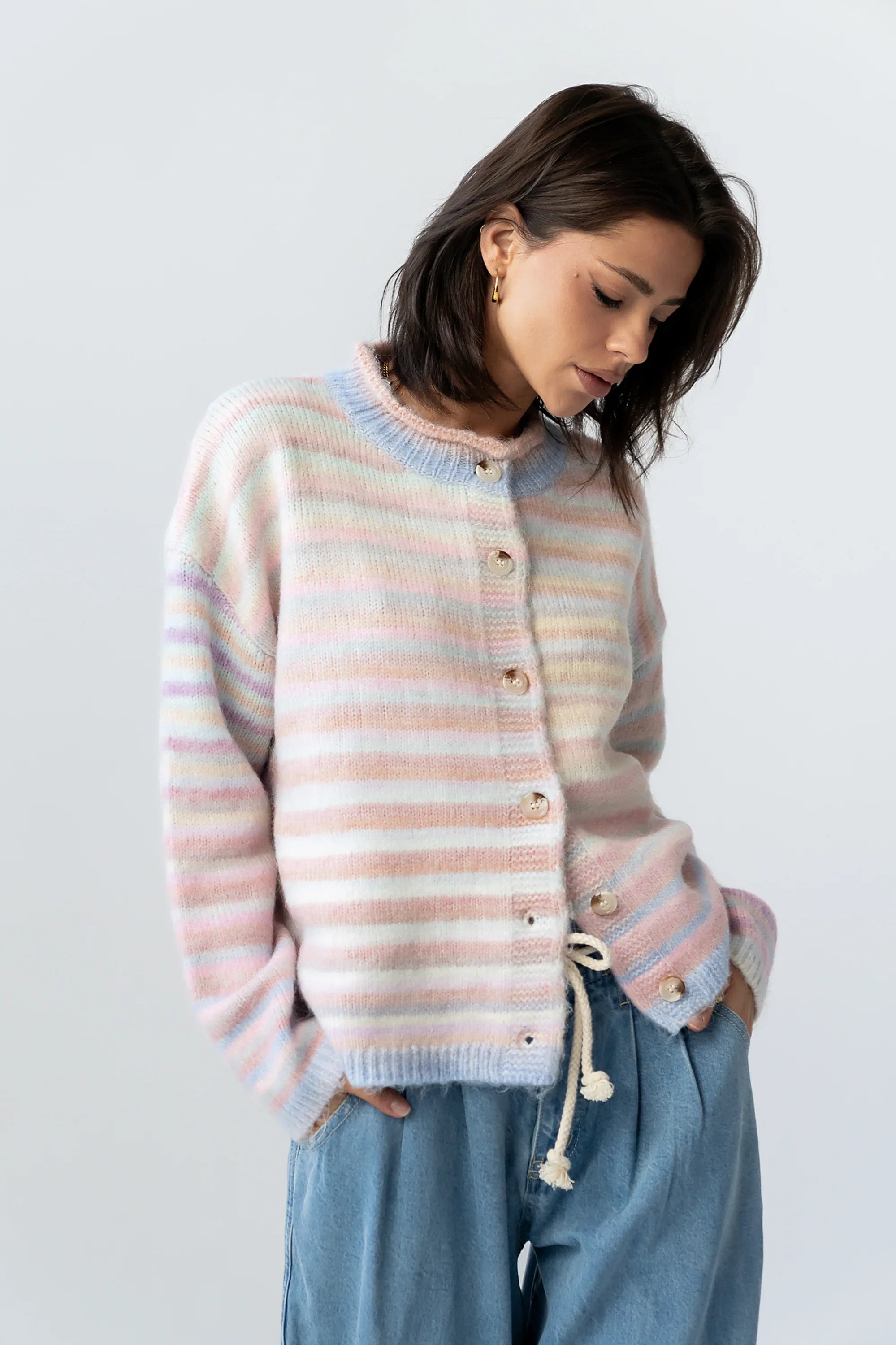 Emmy Knit Cardigan in Pink