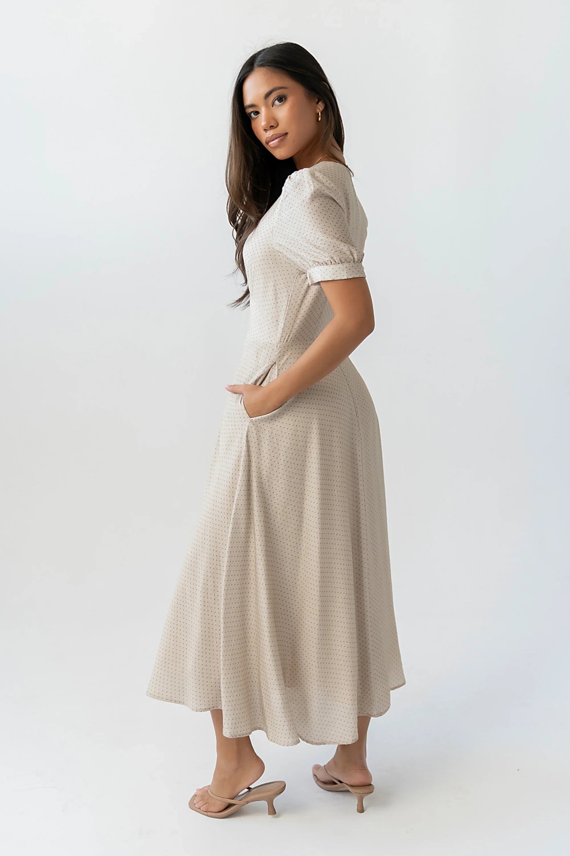 Ulani Polka Dot Midi Dress