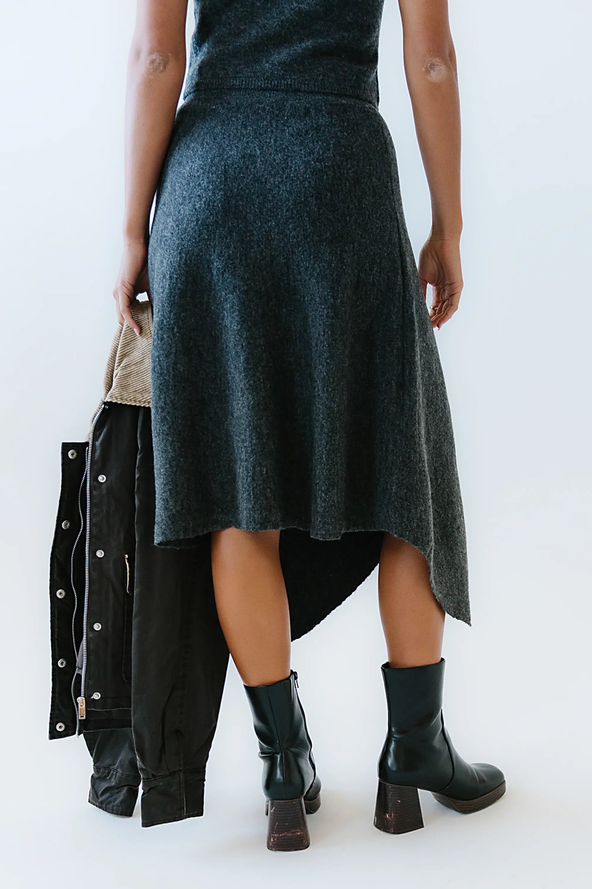 Cassie Asymmetrical Midi Skirt FINAL SALE
