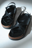 Carol Strappy Sandal in Black