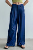 Joey Pleated Pants in Blue