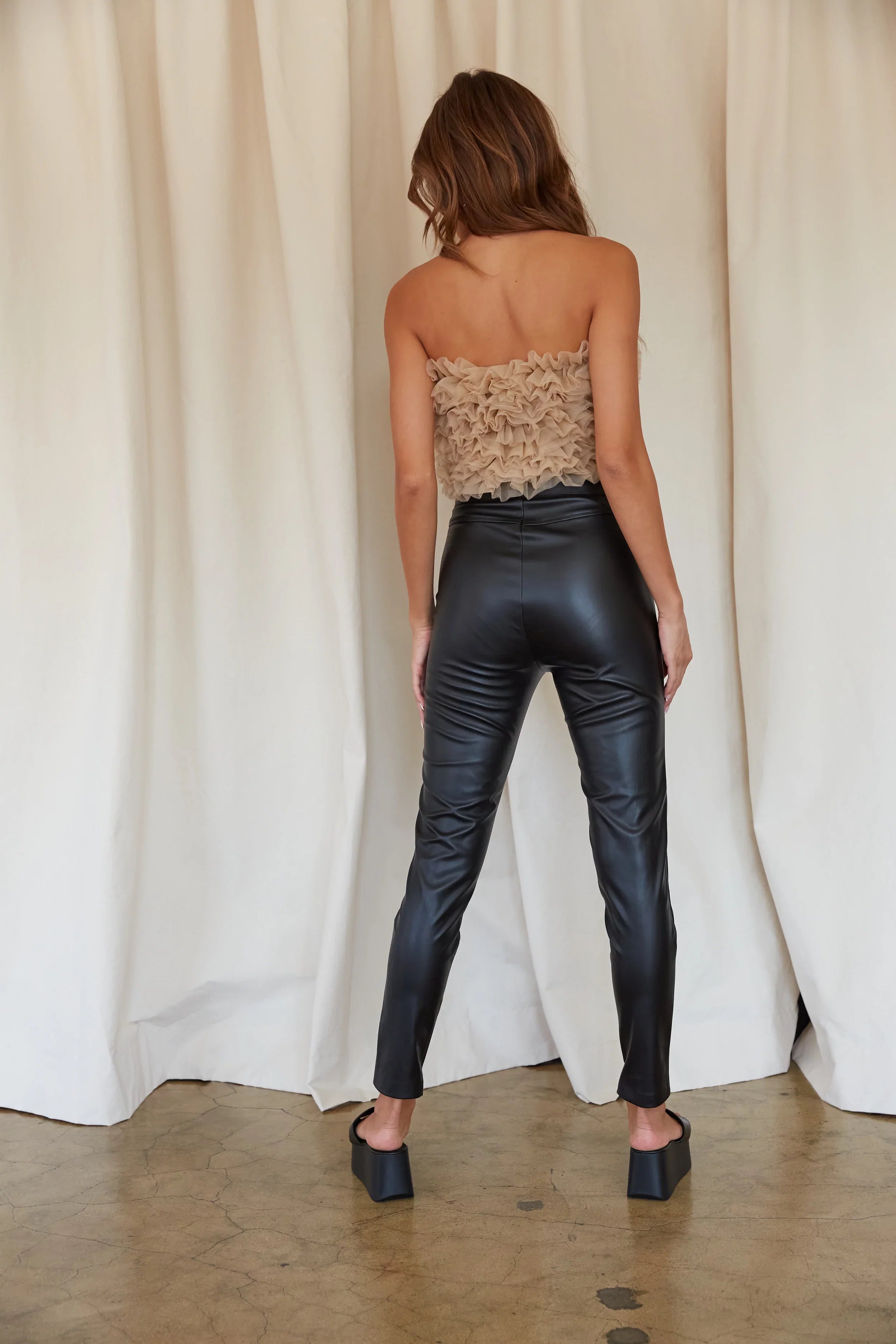 Kenny High Rise Skinny Faux Leather Pants