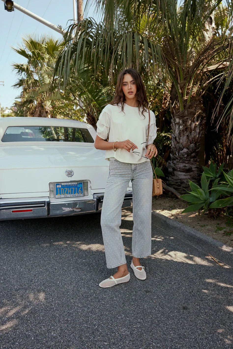 Hailey Polka Dot Straight Leg Jeans FINAL SALE