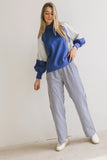 Romero Gingham Pants in Navy FINAL SALE