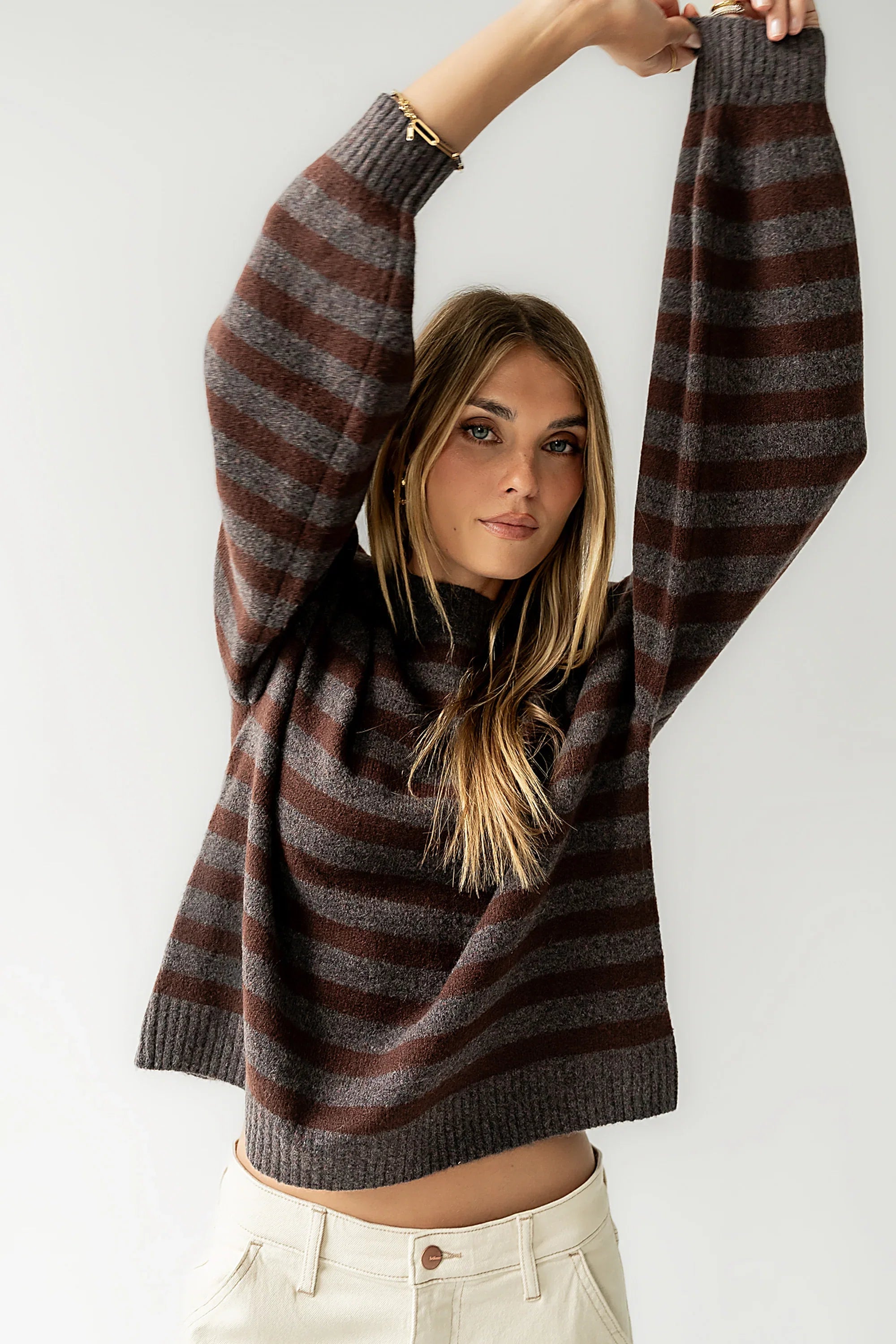Josey Oversized Sweater in Red Brown