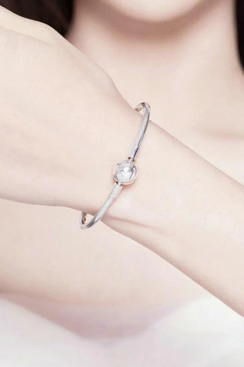 Star Bangle Bracelet In Sterling Silver