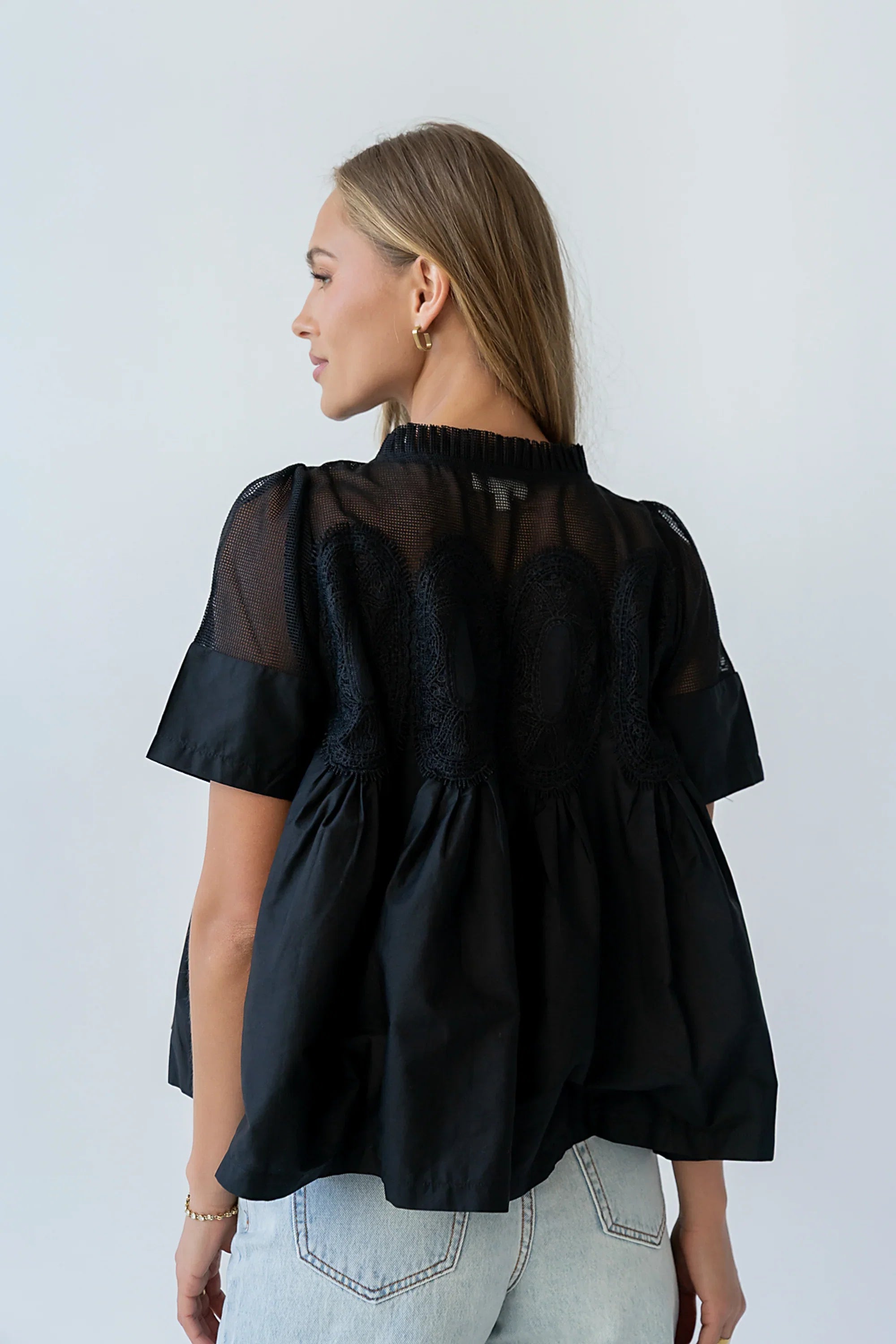 Estelle Mesh Top in Black