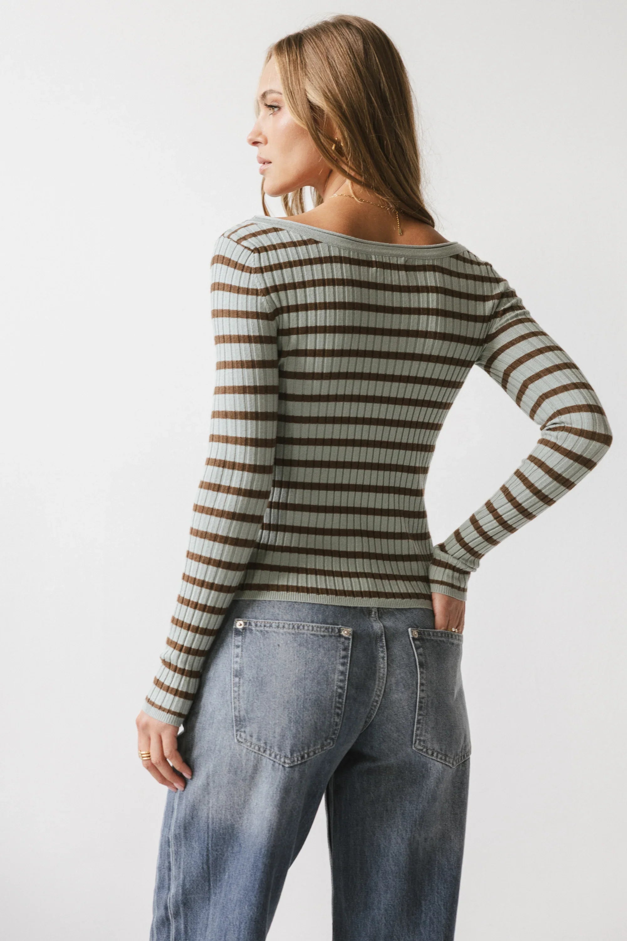 Petra Striped Sweater in Blue FINAL SALE