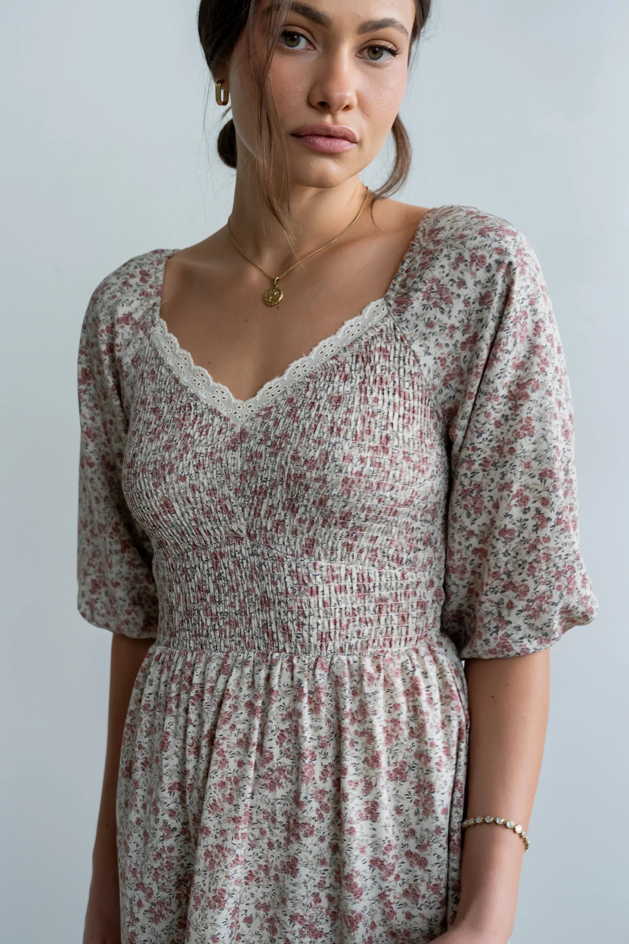 Darcey Smocked Maxi Dress
