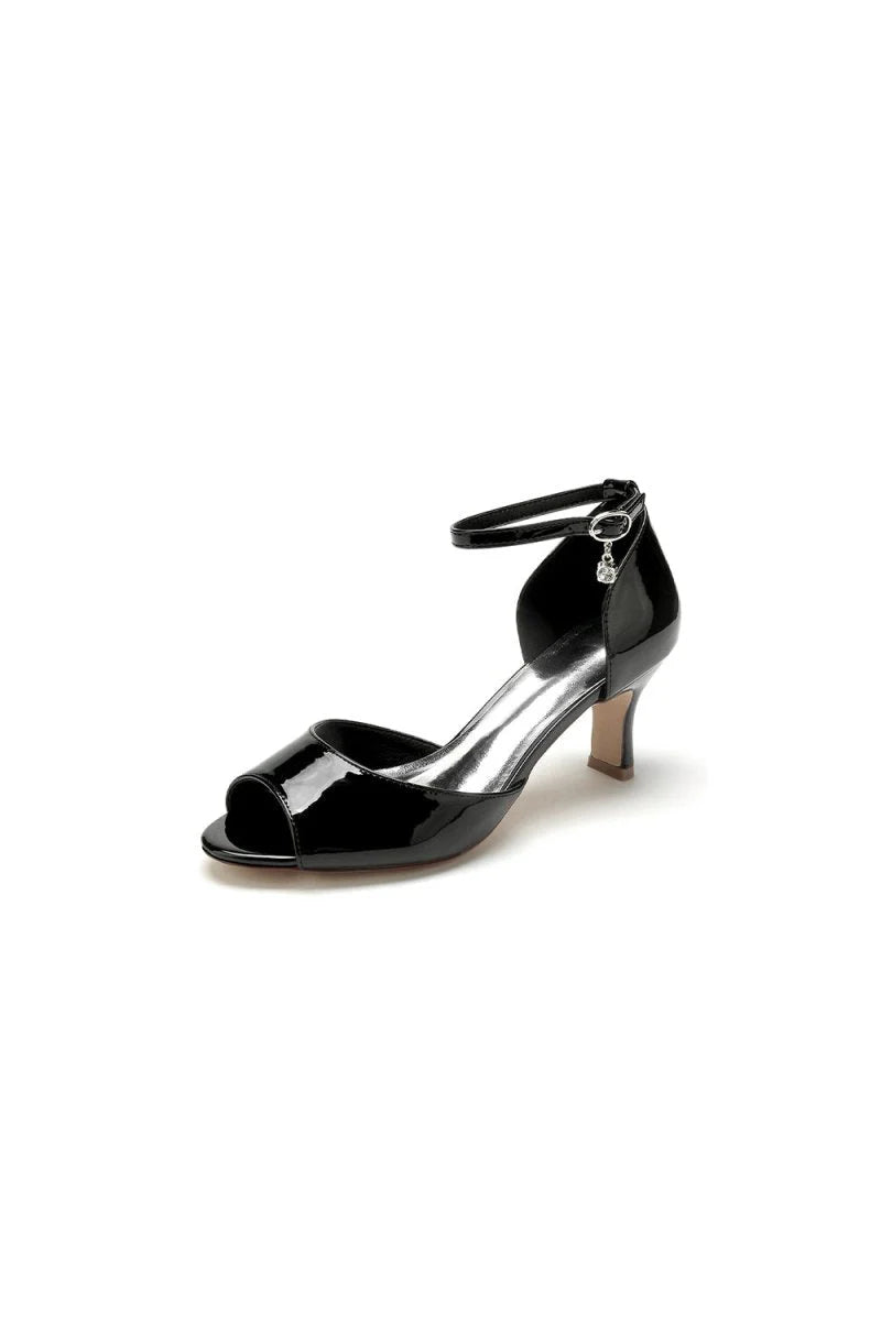 Peep Toe Ankle Strap Buckle Wedding Shoes