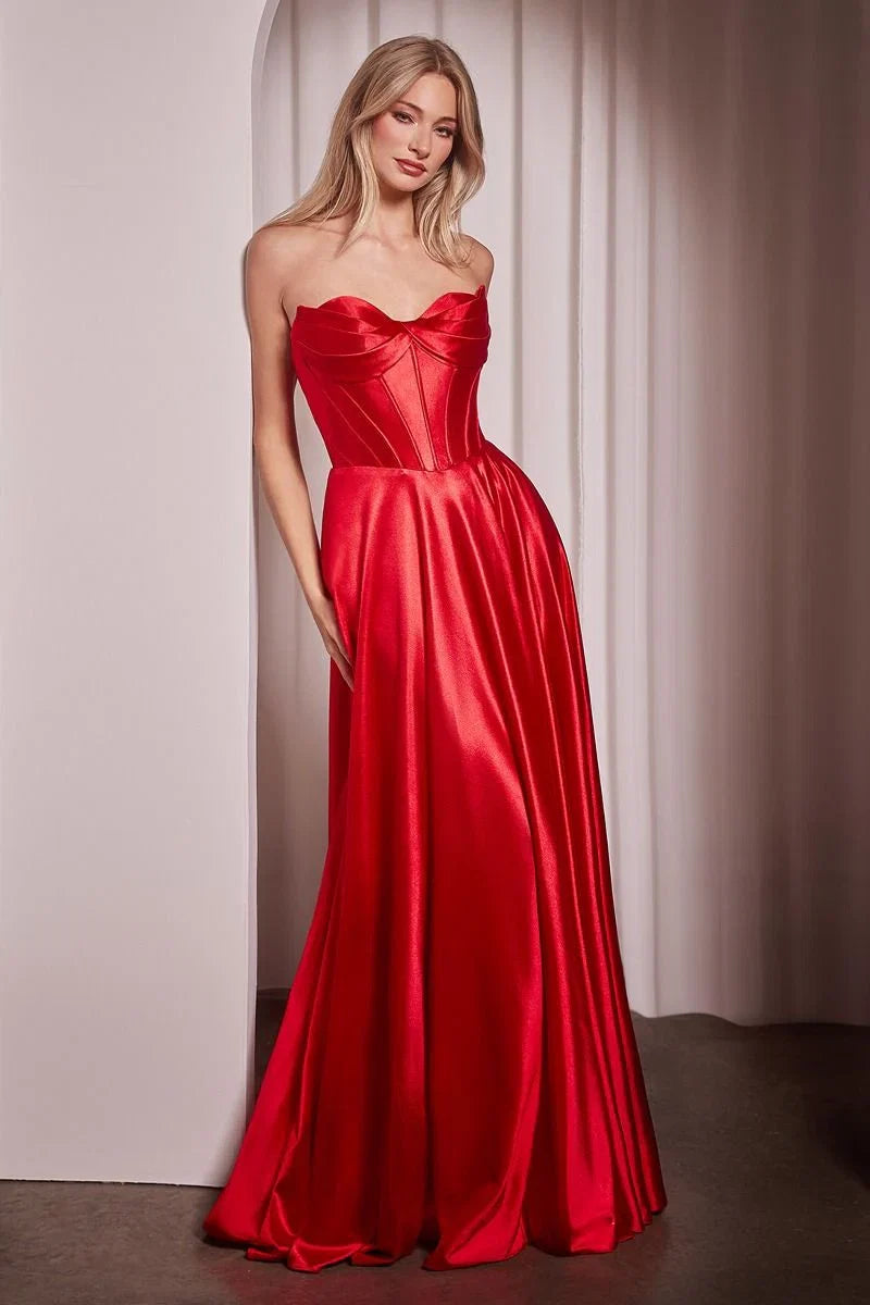 Ellery Gown Satin A line Dress With Pockets