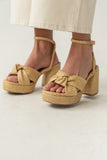 Reese Raffia Block Heels