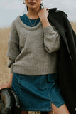 Fern Relaxed Sweater in Grey FINAL SALE