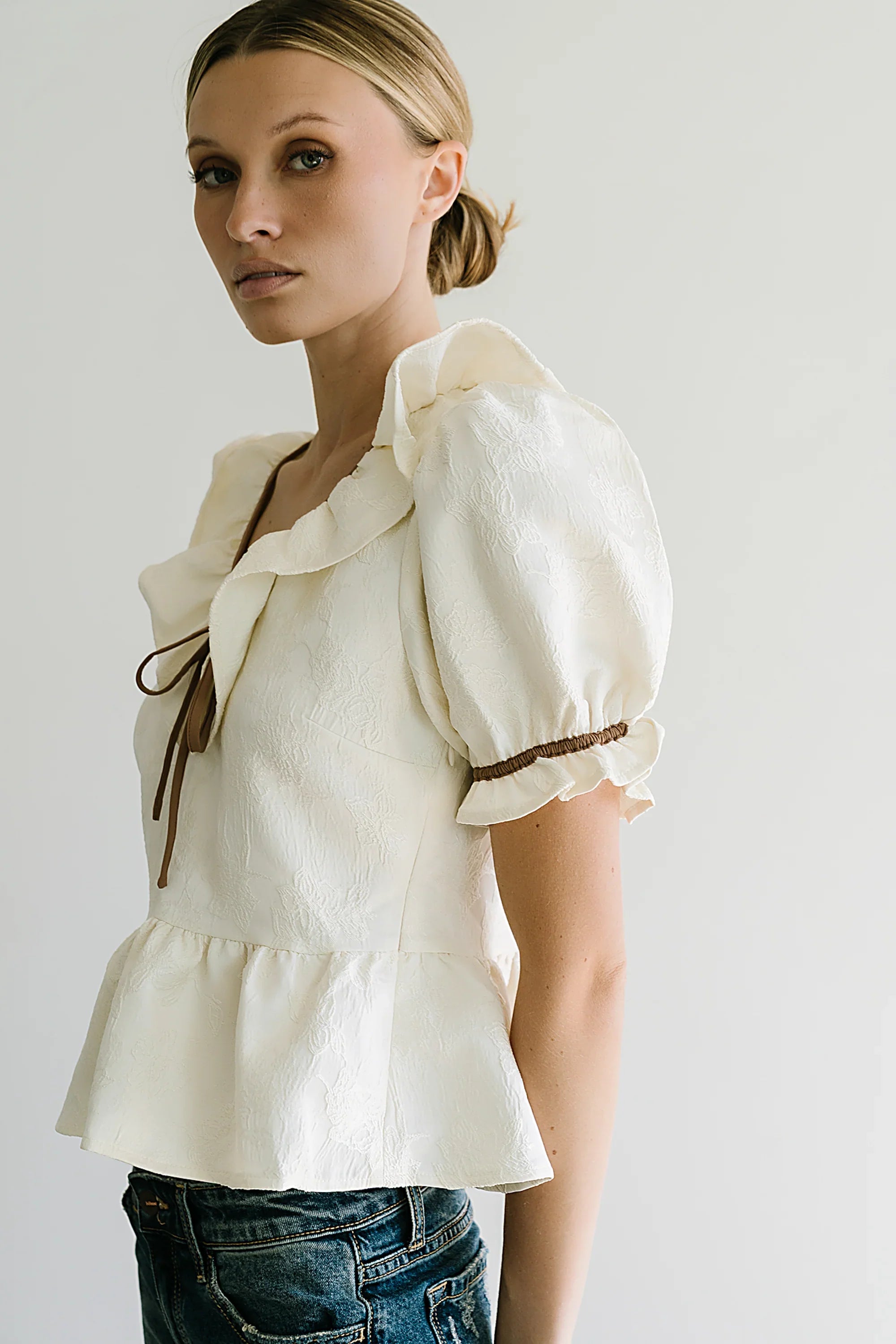 Jozie Contrast Blouse FINAL SALE