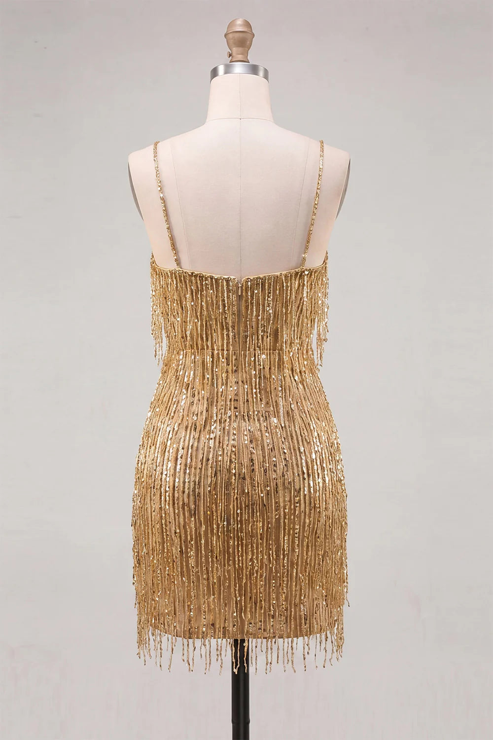 Peacock Fringed Bodycon Short Homecoming Dress