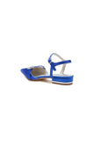 Crystal Buckle Strap Pointed Toe Flats