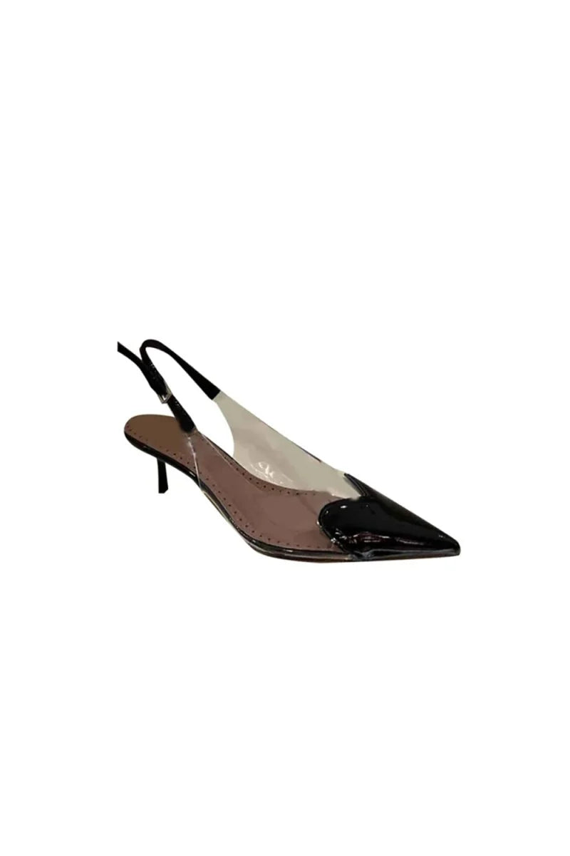 Yellow Stiletto Heel Mid Heel Sandals