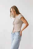 Trisha Striped Top in Brown