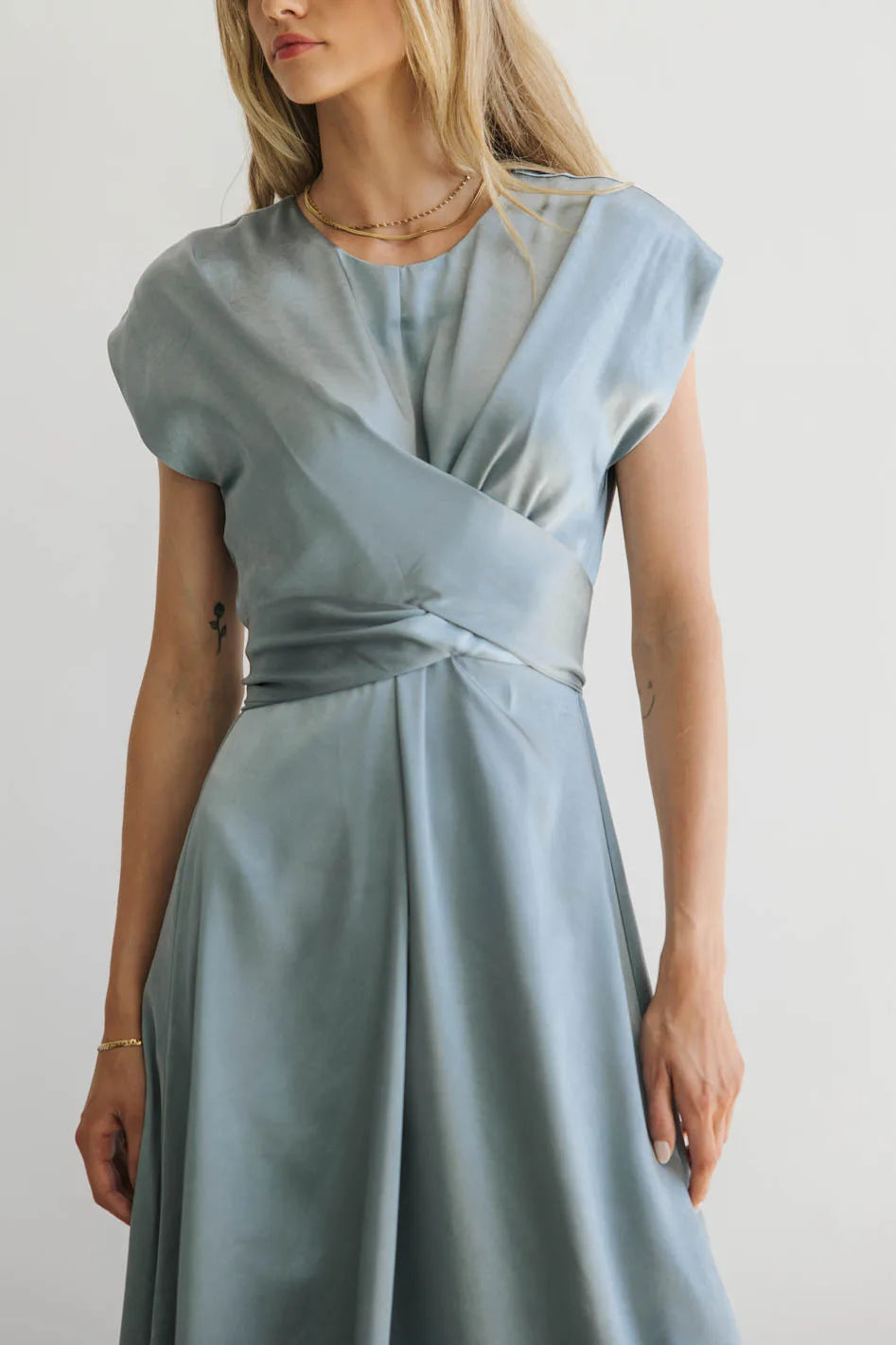 Rosalind Midi Dress in Blue FINAL SALE