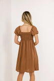 Reno Twist Dress in Brown FINAL SALE