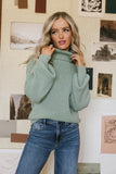 Shea Turtleneck Sweater in Green FINAL SALE