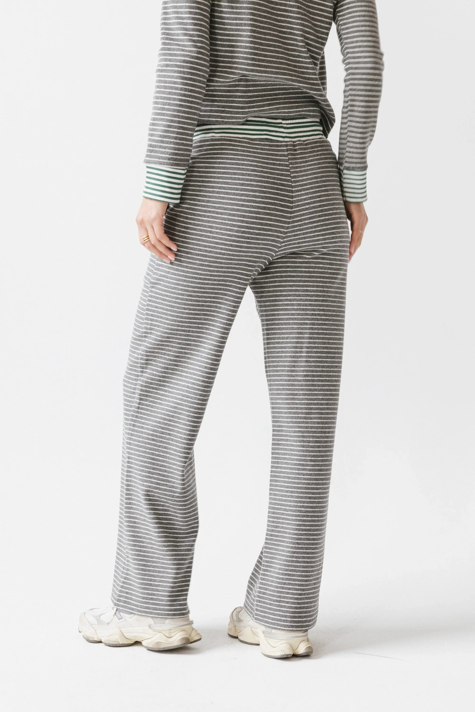 April Striped Pants in Grey FINAL SALE