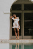 Mitsy Embroidered Floral Romper in Ivory