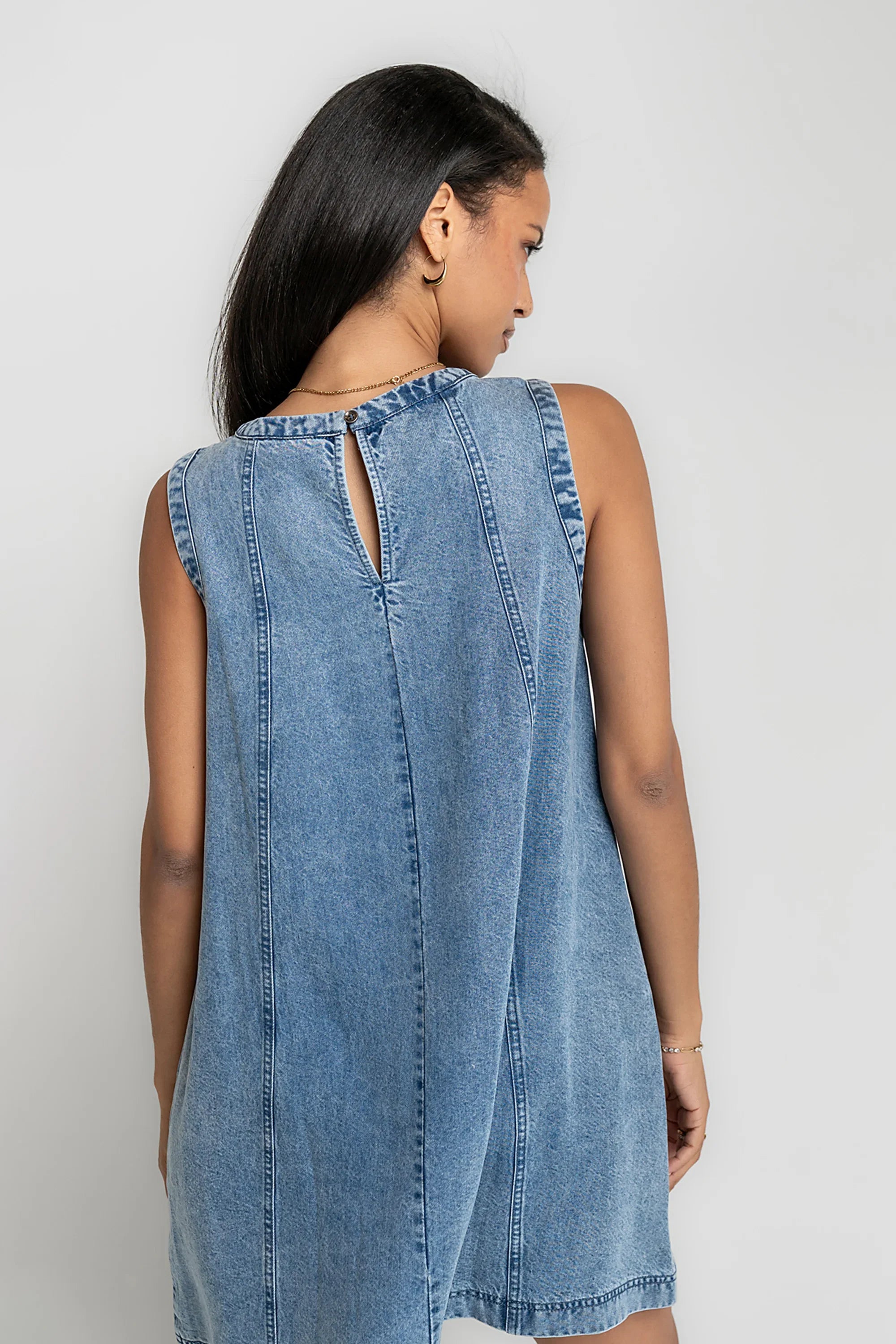 Elyse Sleeveless Denim Mini Dress
