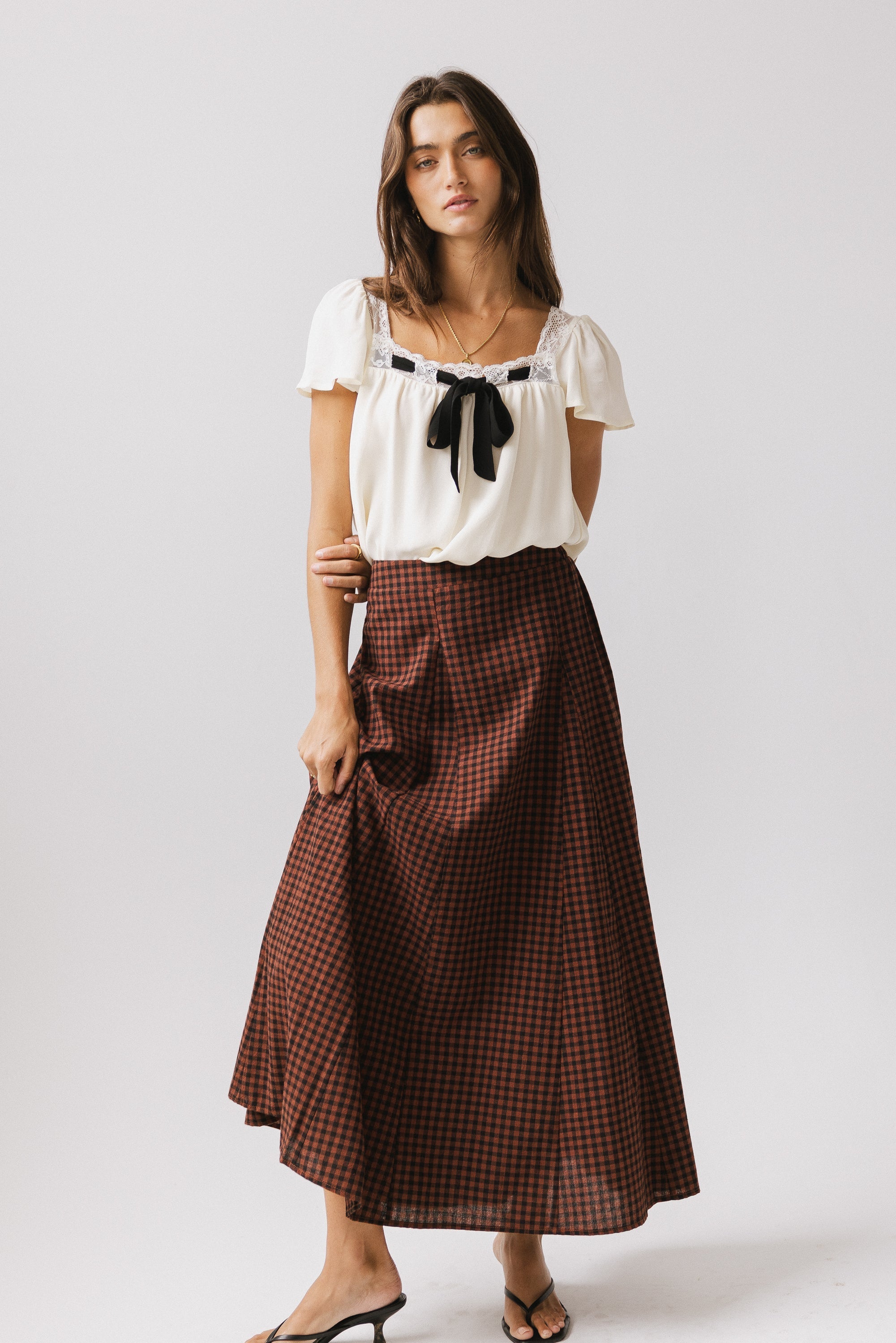Cohen Bow Blouse in Off White FINAL SALE