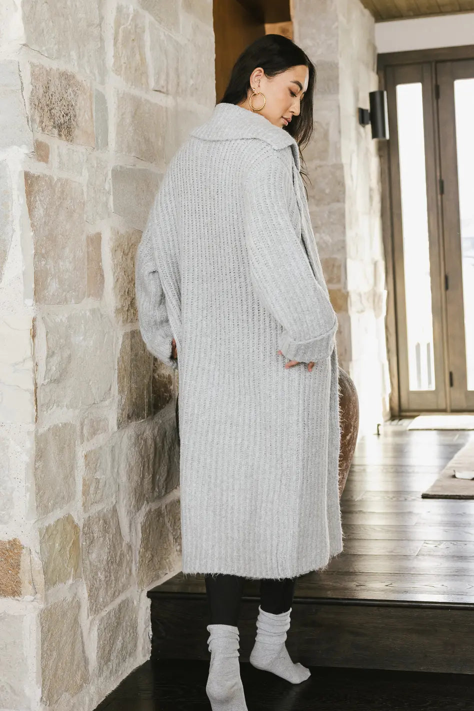 Emily Long Cardigan in Grey FINAL SALE
