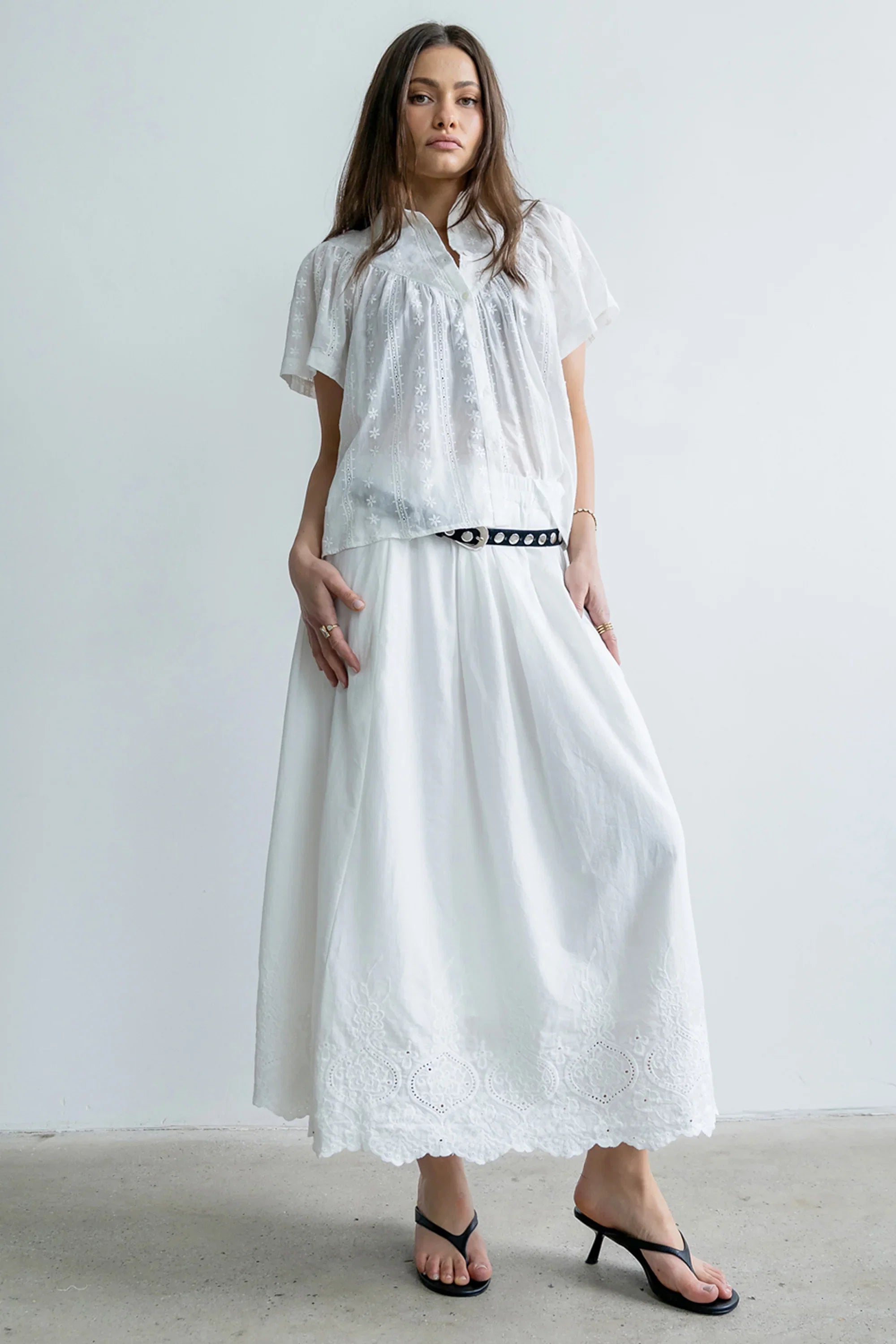 Chloe Embroidered Maxi Skirt