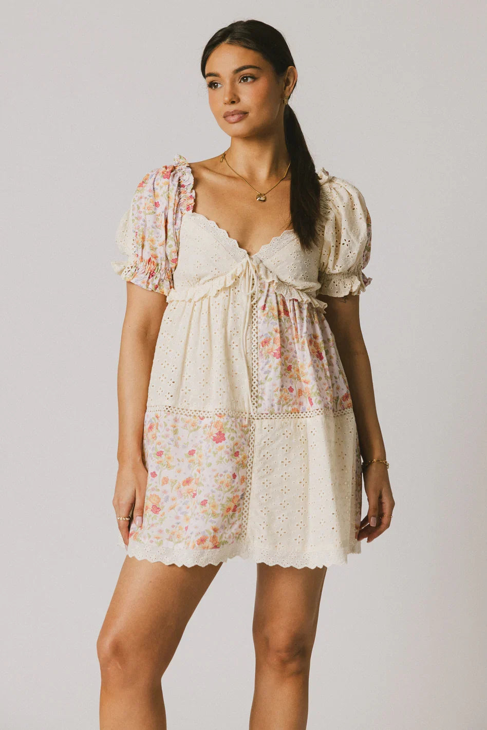 Devin Contrast Mini Dress FINAL SALE