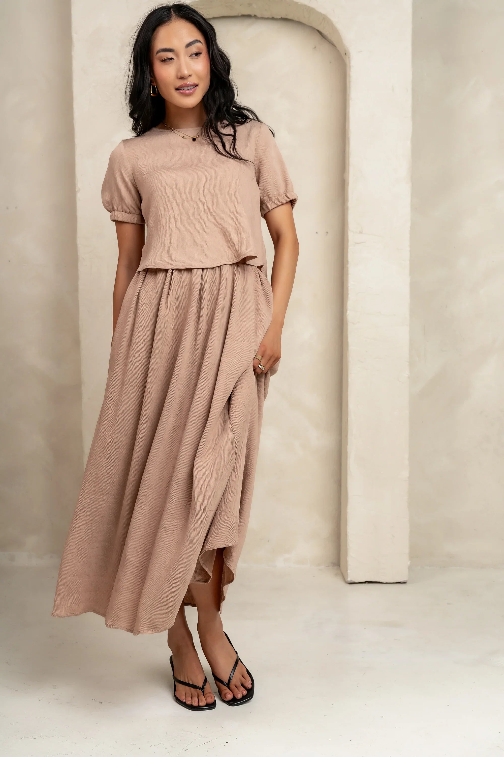 Elani Maxi Skirt in Mocha FINAL SALE