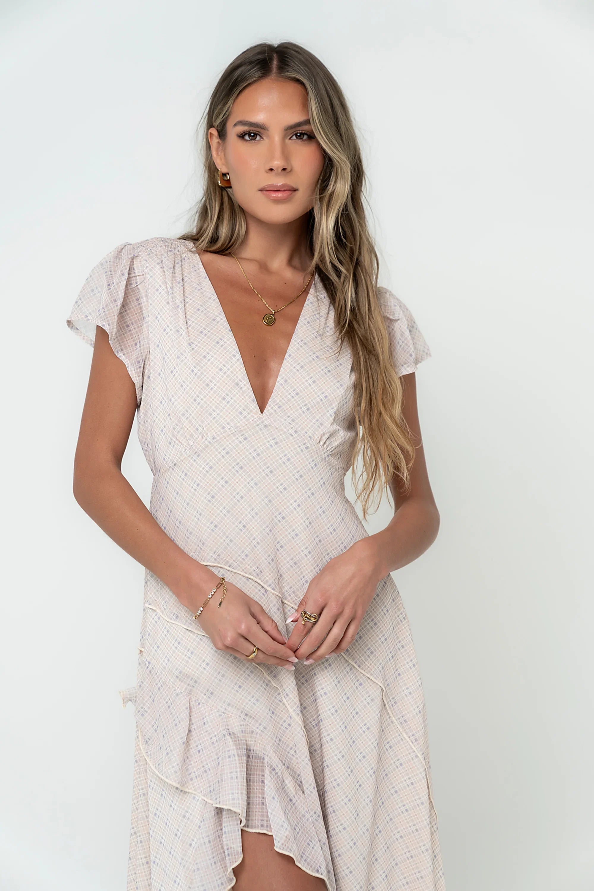 Mindy Plaid Maxi Dress
