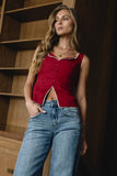 Kimber Lace Trim Top