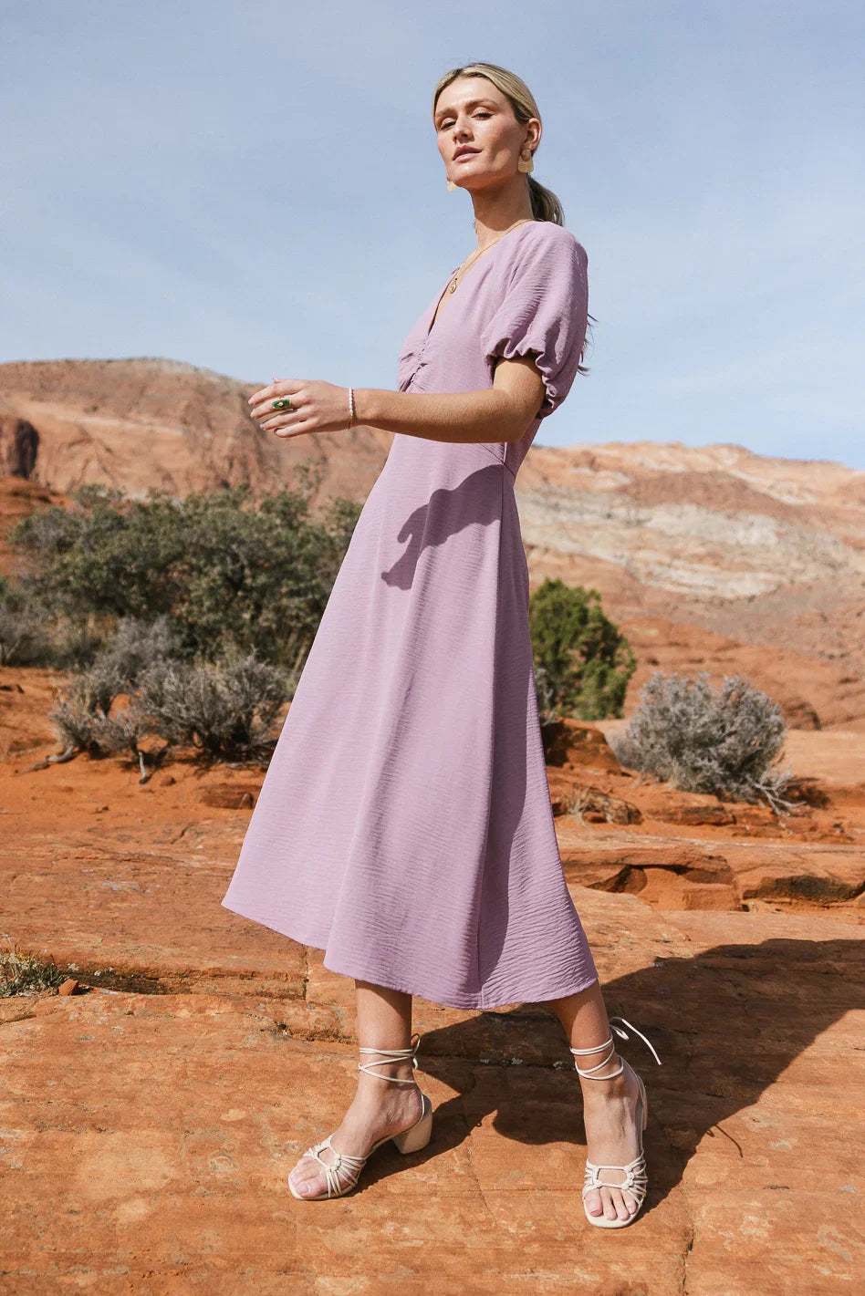Maeve Midi Dress in Lavender FINAL SALE