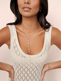 Coastal Pearl Lariat Necklace