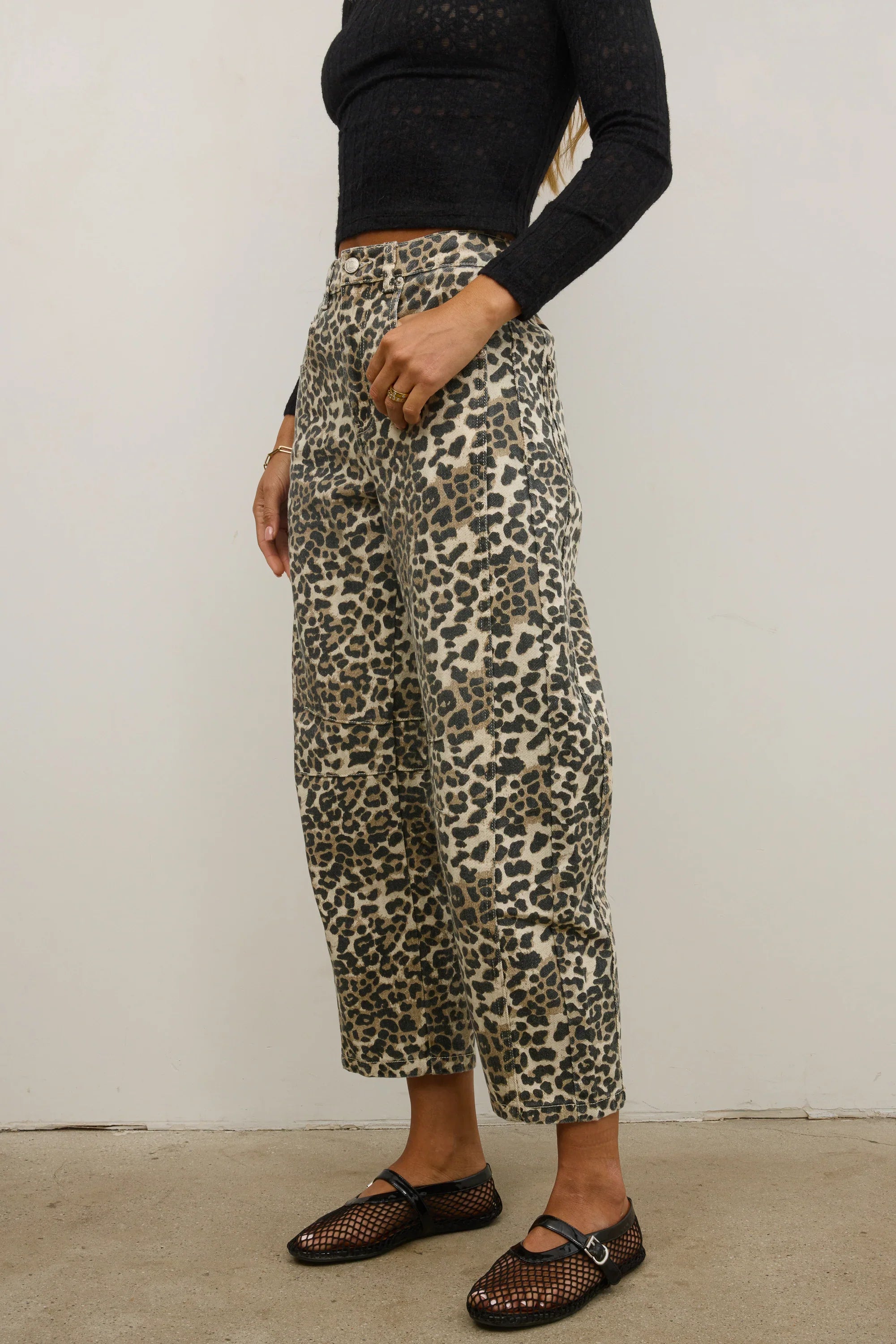 Lisette Barrel Jean in Leopard FINAL SALE