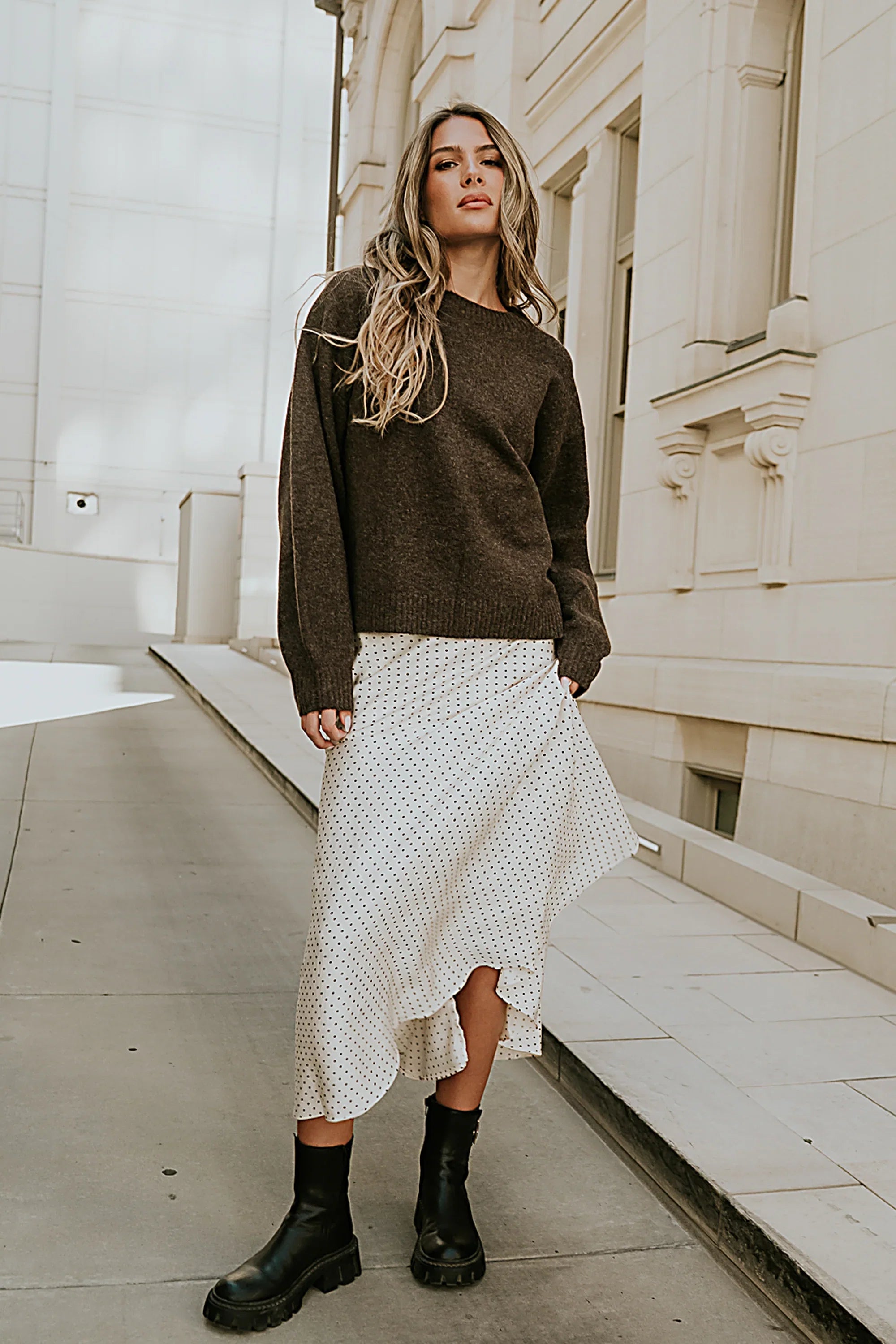 Everly Satin Midi Skirt FINAL SALE