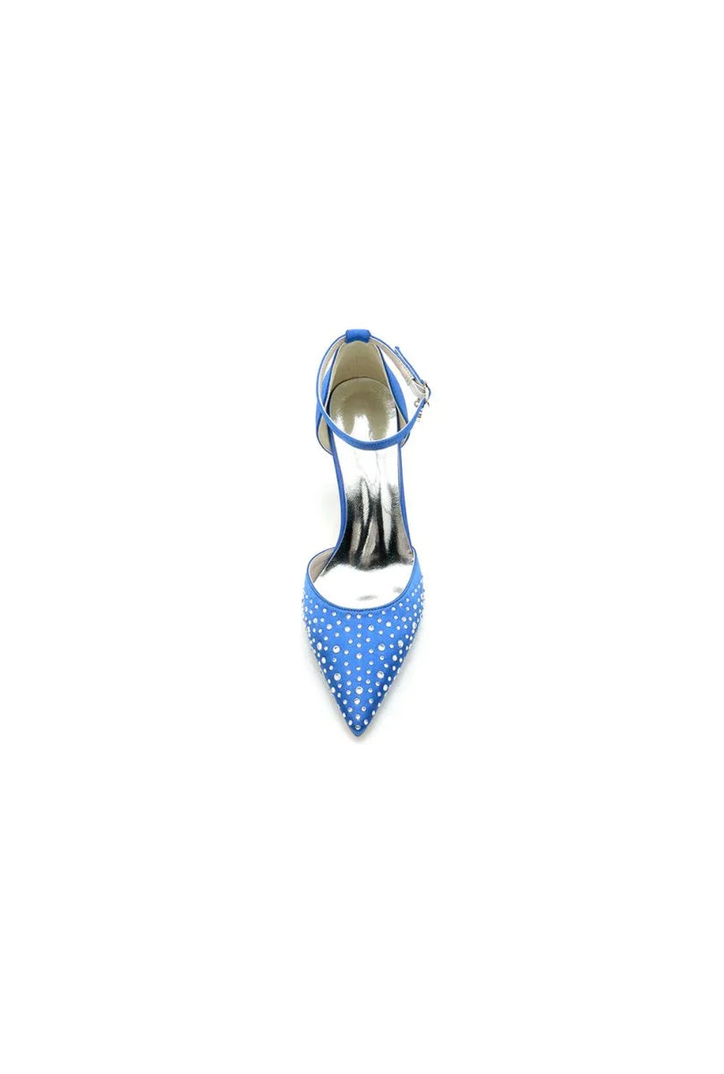 Pointed Toe High Heels with Ankle Strap