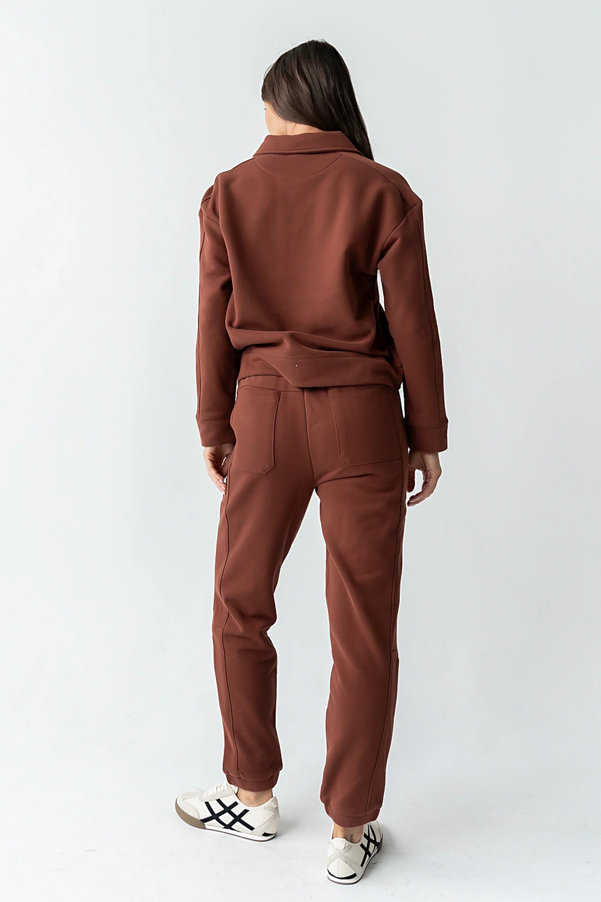 Patricia Barrel Sweatpants in Burgundy FINAL SALE