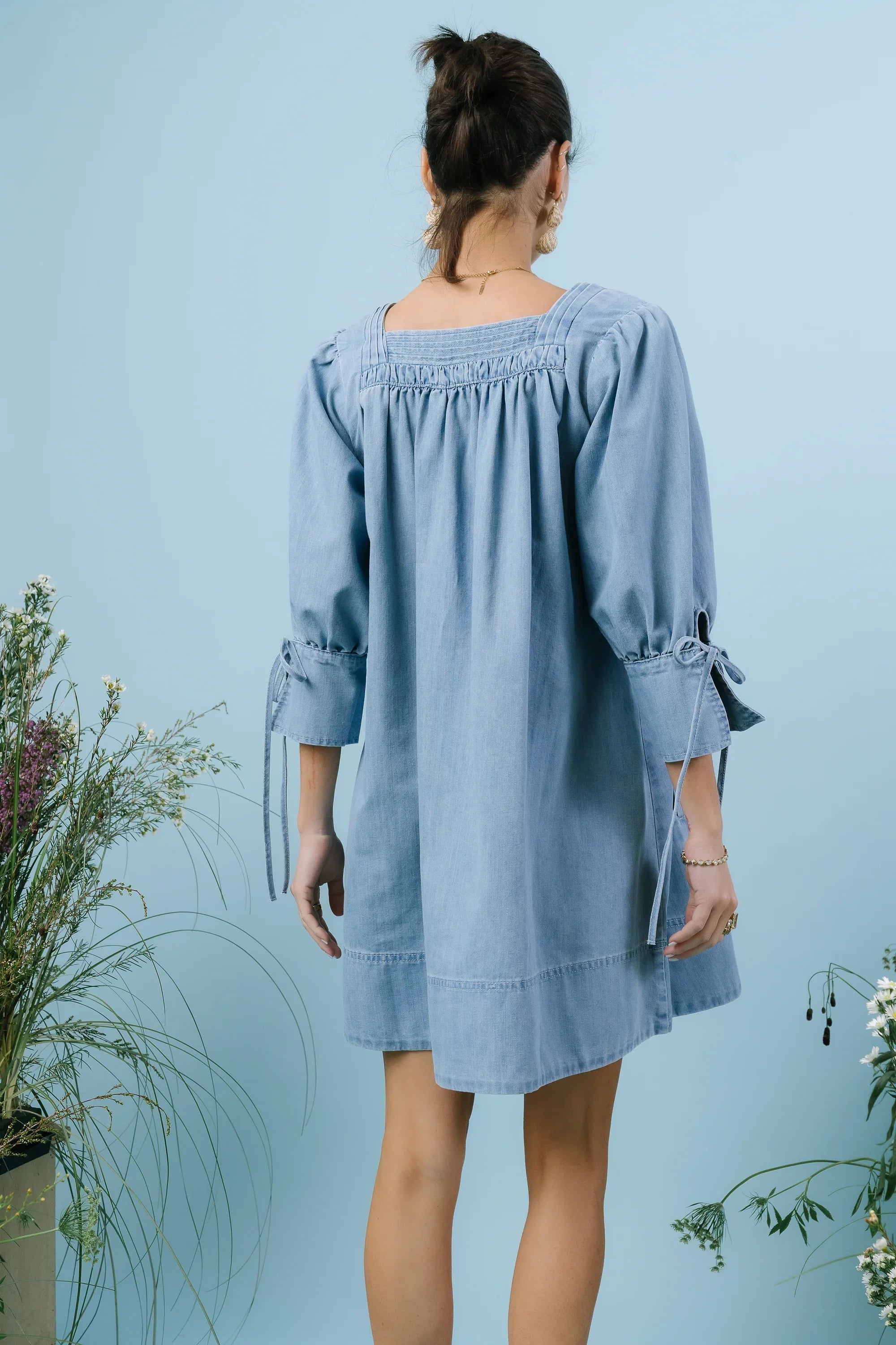 Ginny Denim Baby Doll Dress