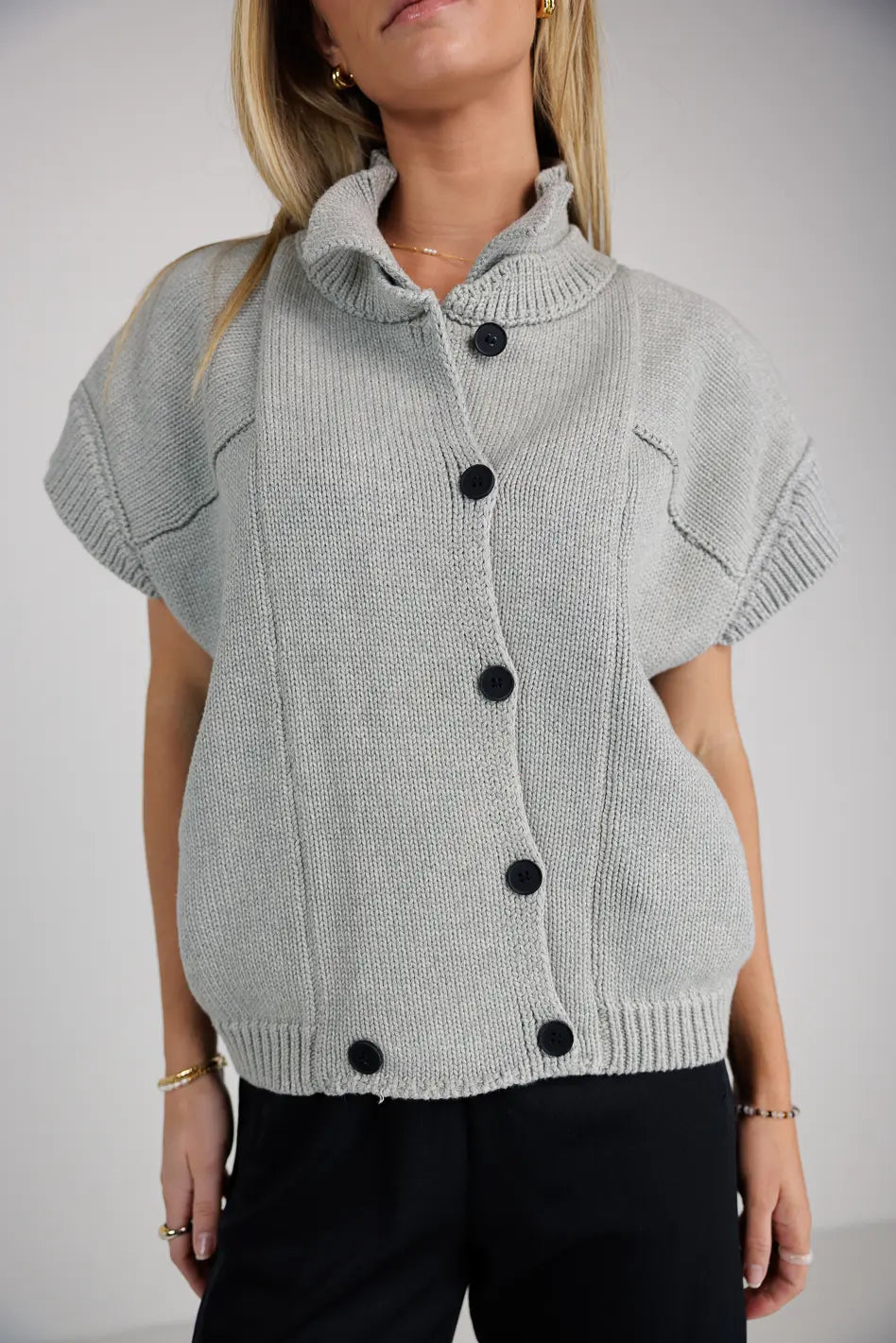 Sadie Knit Cardigan in Grey FINAL SALE