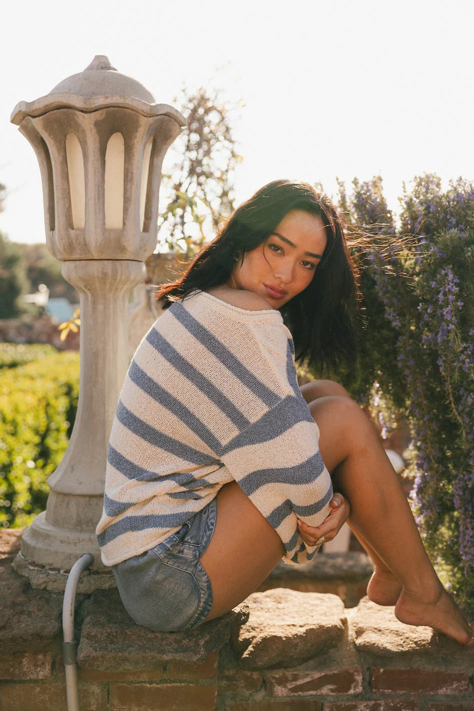 Kelsey Striped Sweater in Blue FINAL SALE
