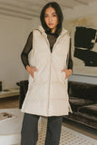 Layla Puffer Vest in Cream FINAL SALE
