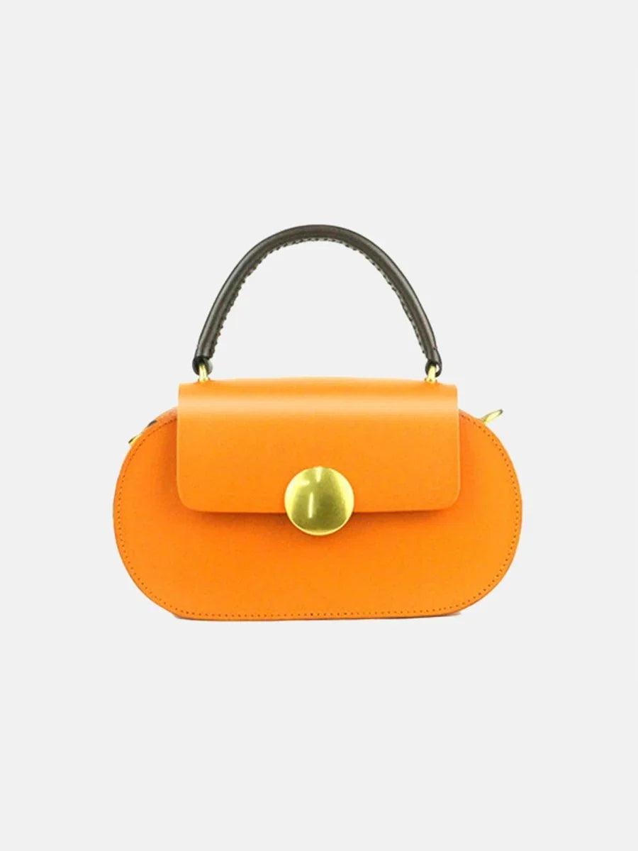 Womens Mini Flap Genuine Leather Clutch Bags with Crossbody Strap