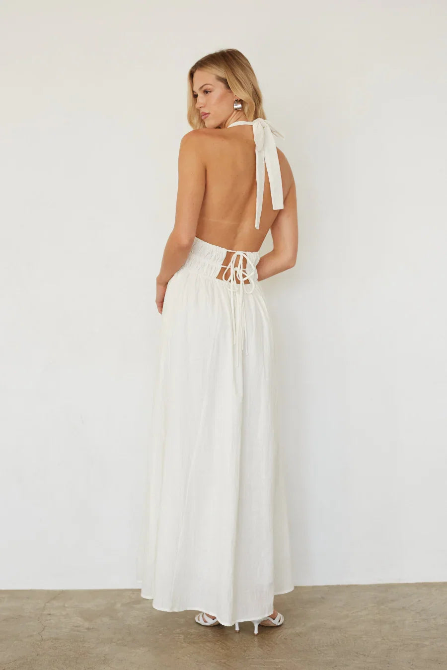 Arden Linen Halter Maxi Dress