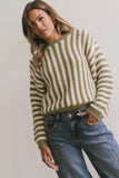 Baila Striped Sweater in Moss FINAL SALE