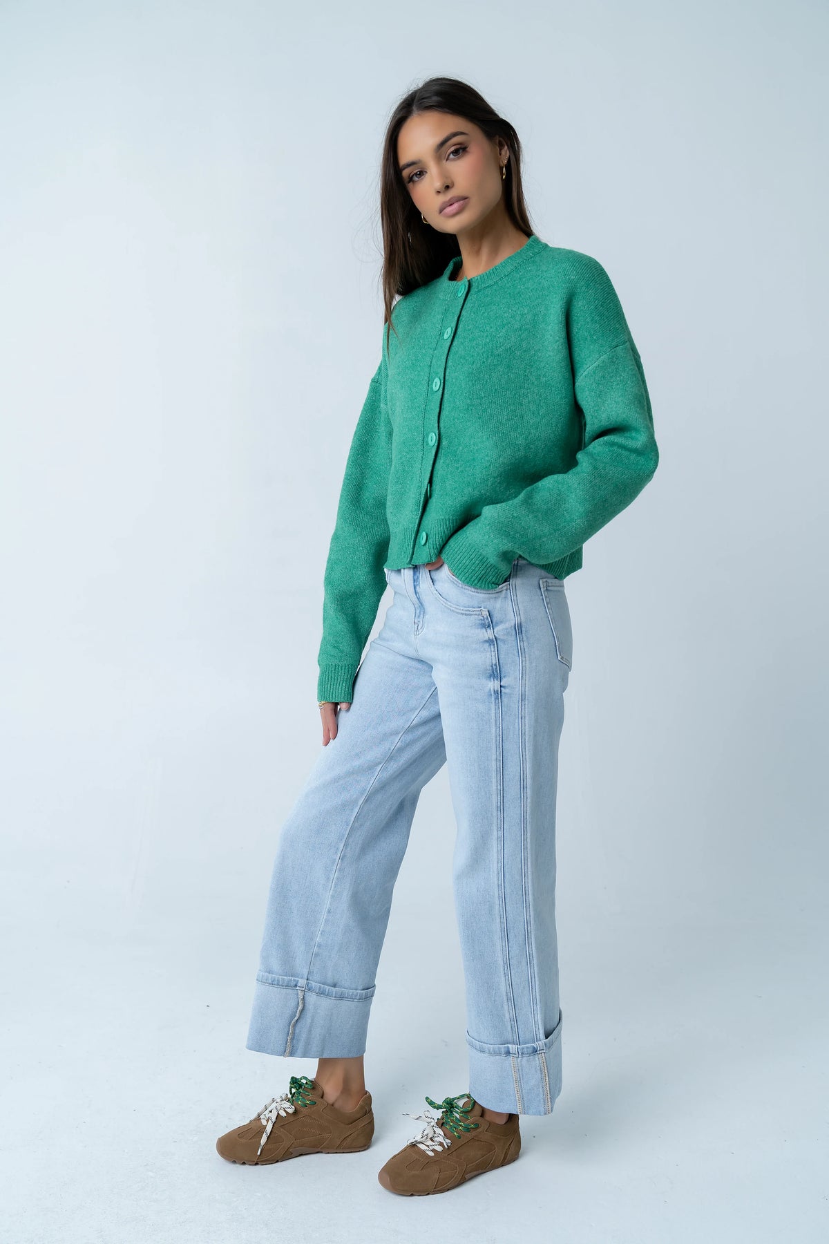 Valeria Oversized Sweater in Green