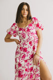Mellanie Floral Maxi Dress in Fuchsia FINAL SALE